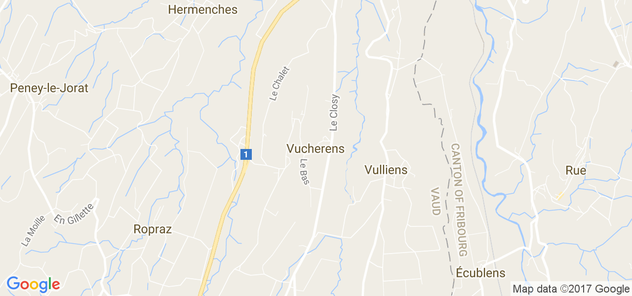 map de la ville de Vucherens