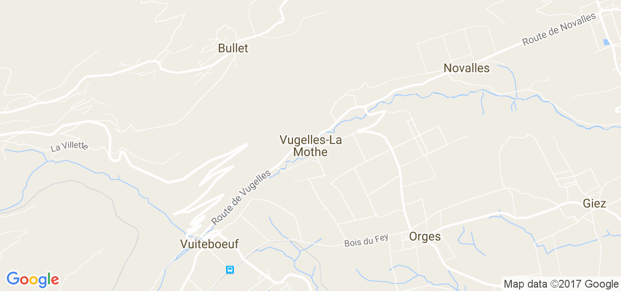 map de la ville de Vugelles-La Mothe