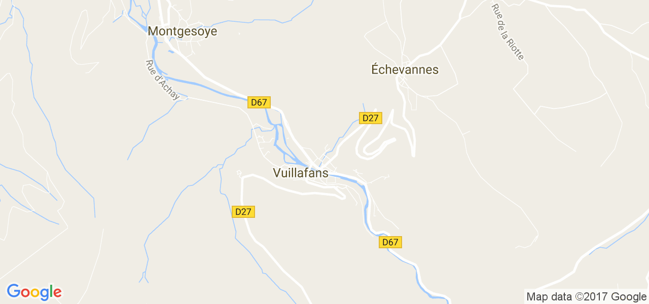 map de la ville de Vuillafans