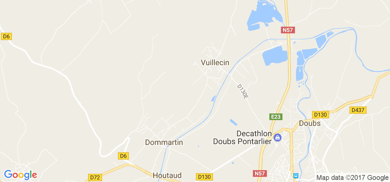 map de la ville de Vuillecin