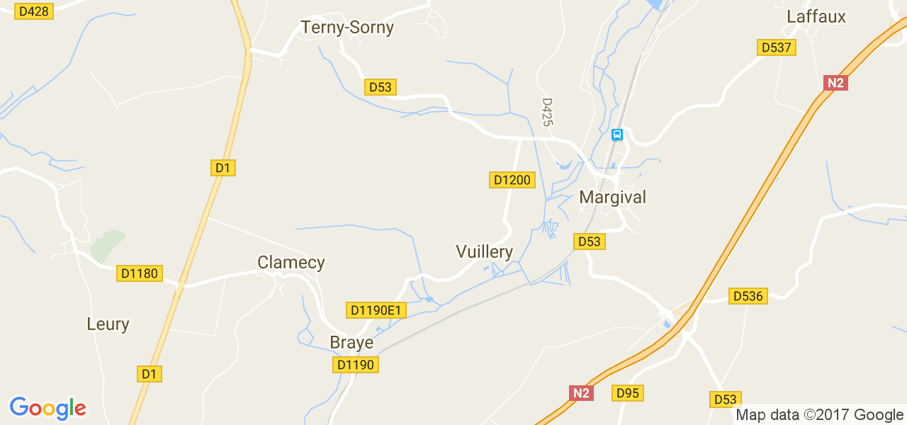 map de la ville de Vuillery