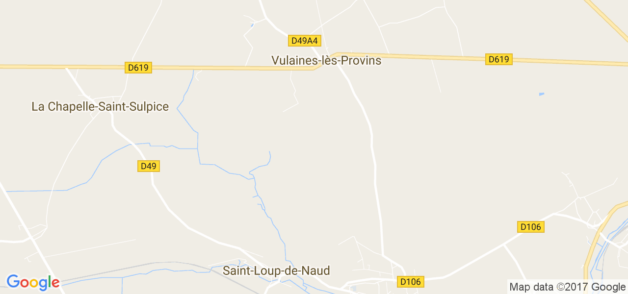 map de la ville de Vulaines-lès-Provins