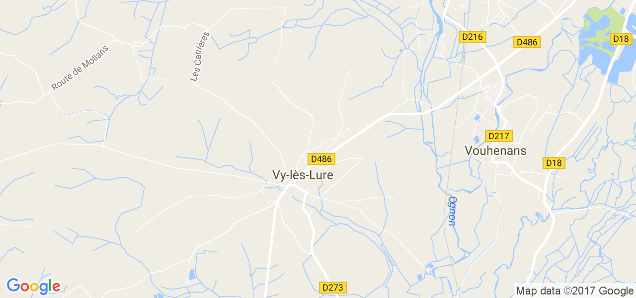 map de la ville de Vy-lès-Lure