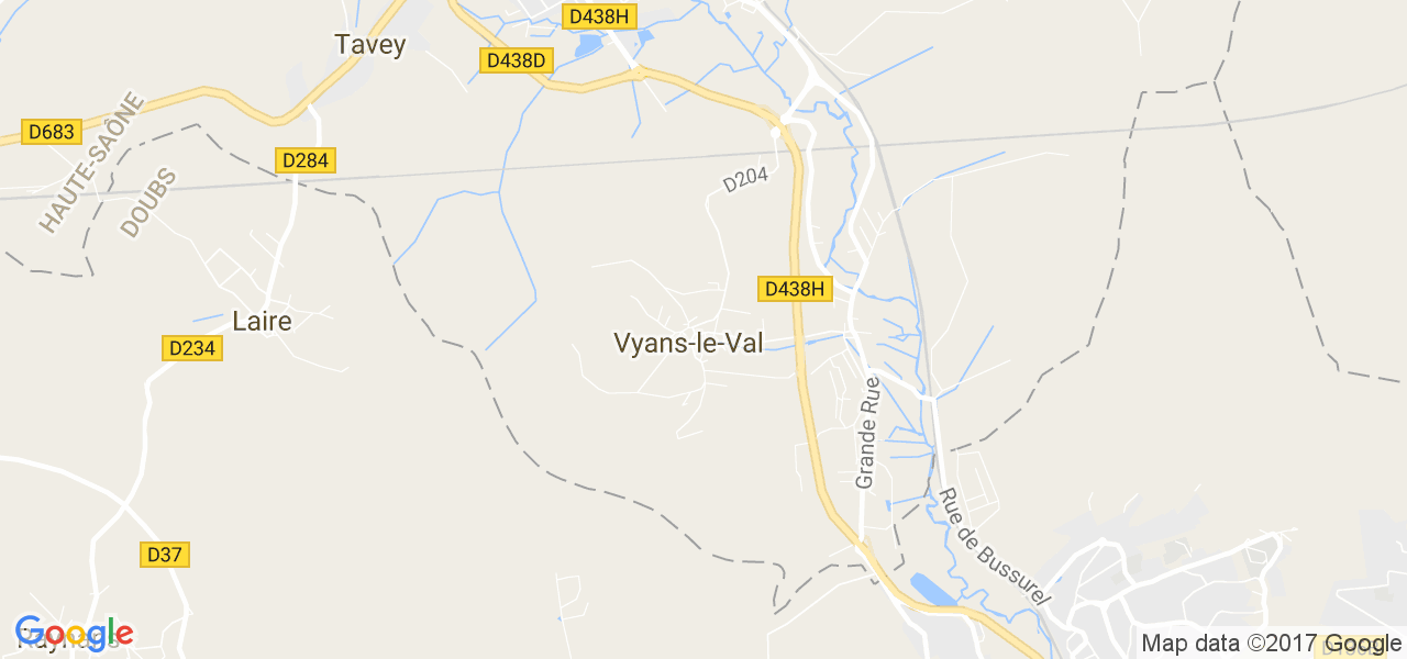 map de la ville de Vyans-le-Val