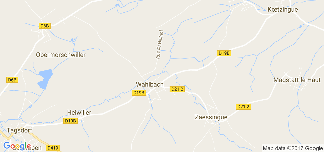 map de la ville de Wahlbach