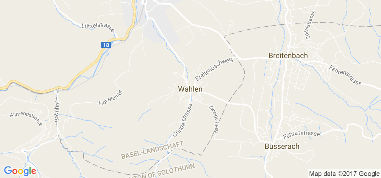 map de la ville de Wahlen