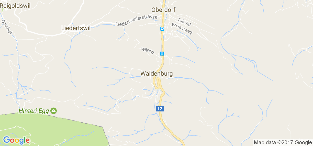 map de la ville de Waldenburg