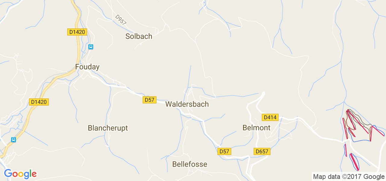 map de la ville de Waldersbach