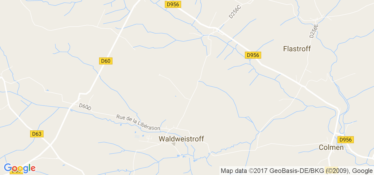 map de la ville de Waldweistroff