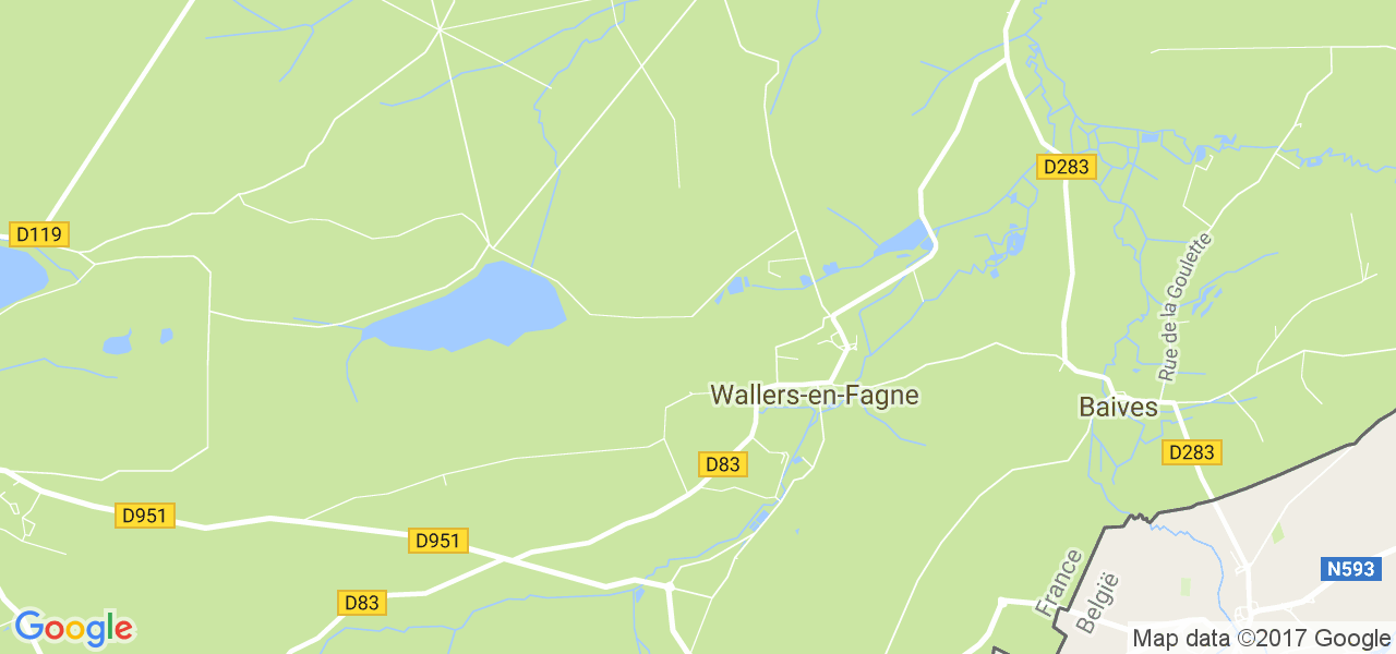 map de la ville de Wallers-en-Fagne