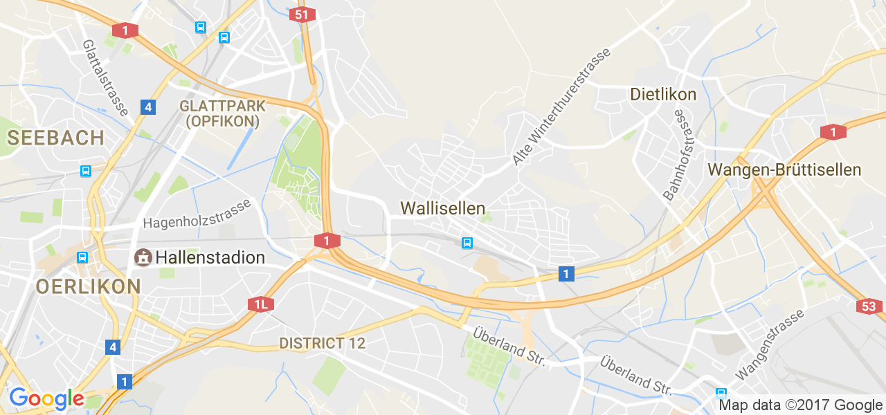 map de la ville de Wallisellen