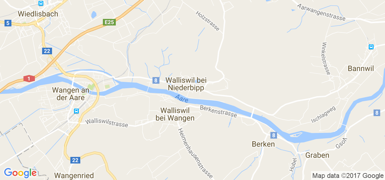 map de la ville de Walliswil bei Niederbipp