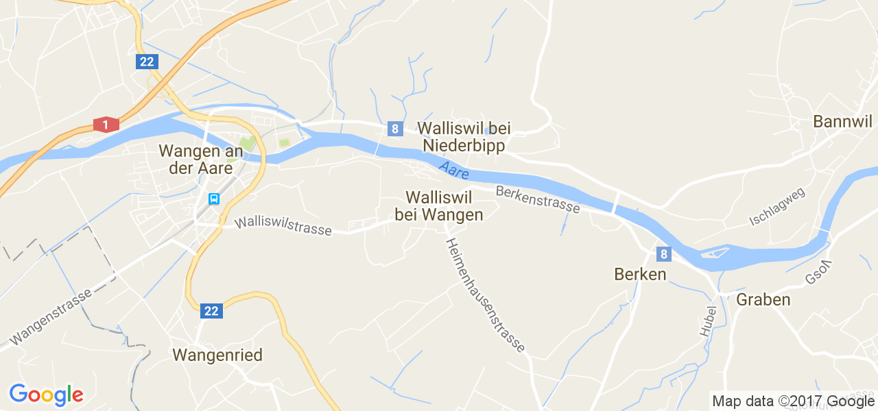 map de la ville de Walliswil bei Wangen