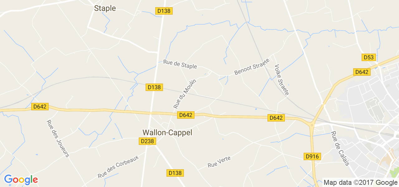 map de la ville de Wallon-Cappel