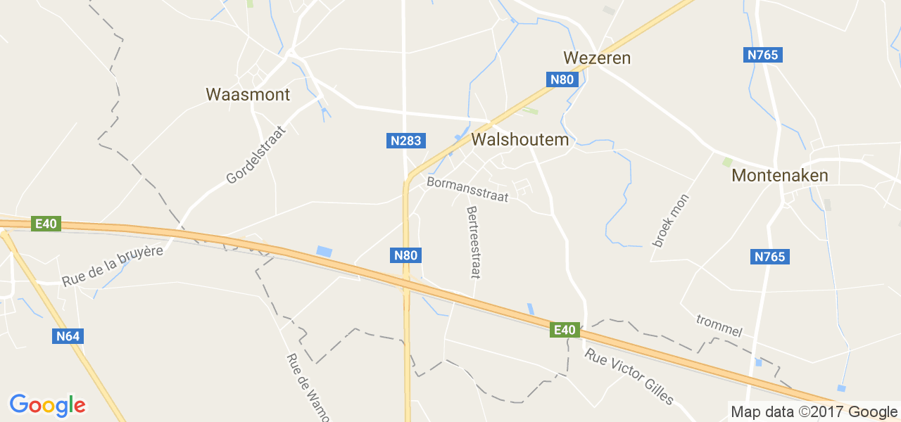 map de la ville de Walshoutem