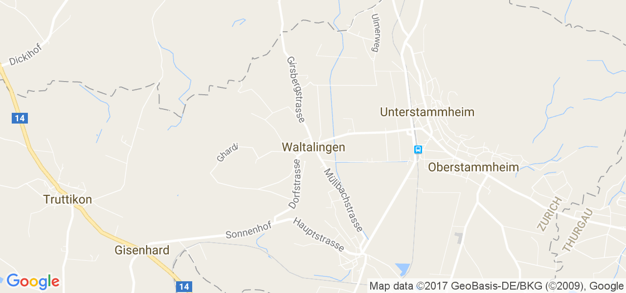 map de la ville de Waltalingen