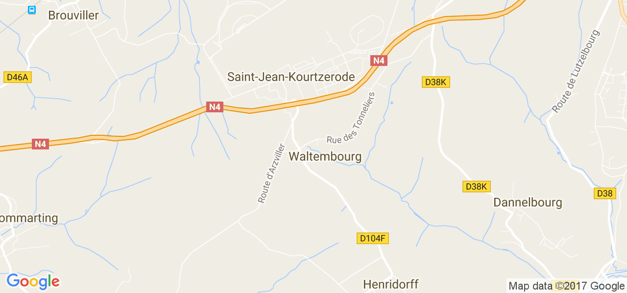 map de la ville de Waltembourg