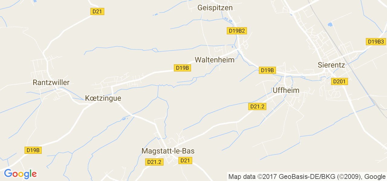 map de la ville de Waltenheim