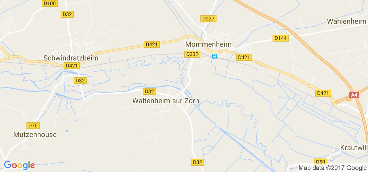 map de la ville de Waltenheim-sur-Zorn