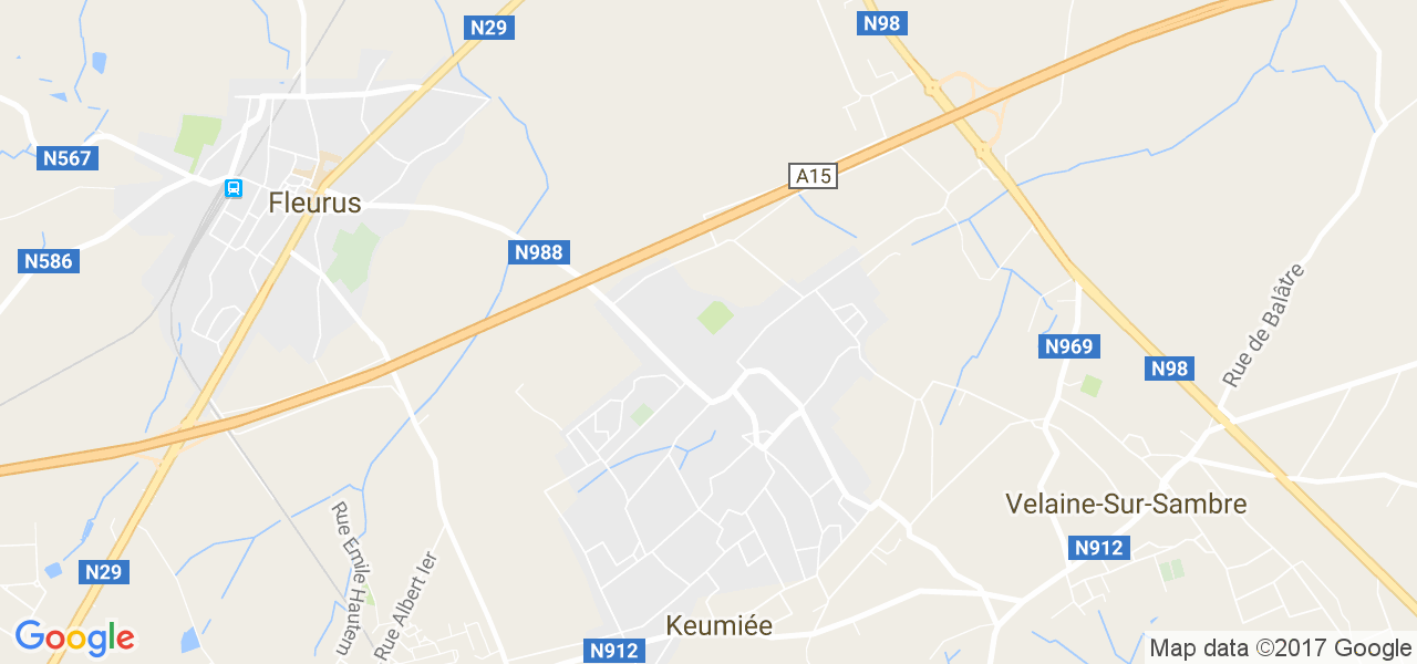 map de la ville de Wanfercée-Baulet