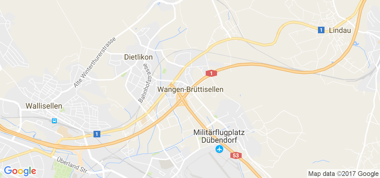 map de la ville de Wangen-Brüttisellen