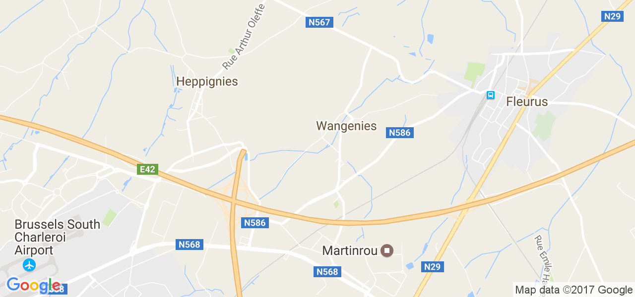 map de la ville de Wangenies