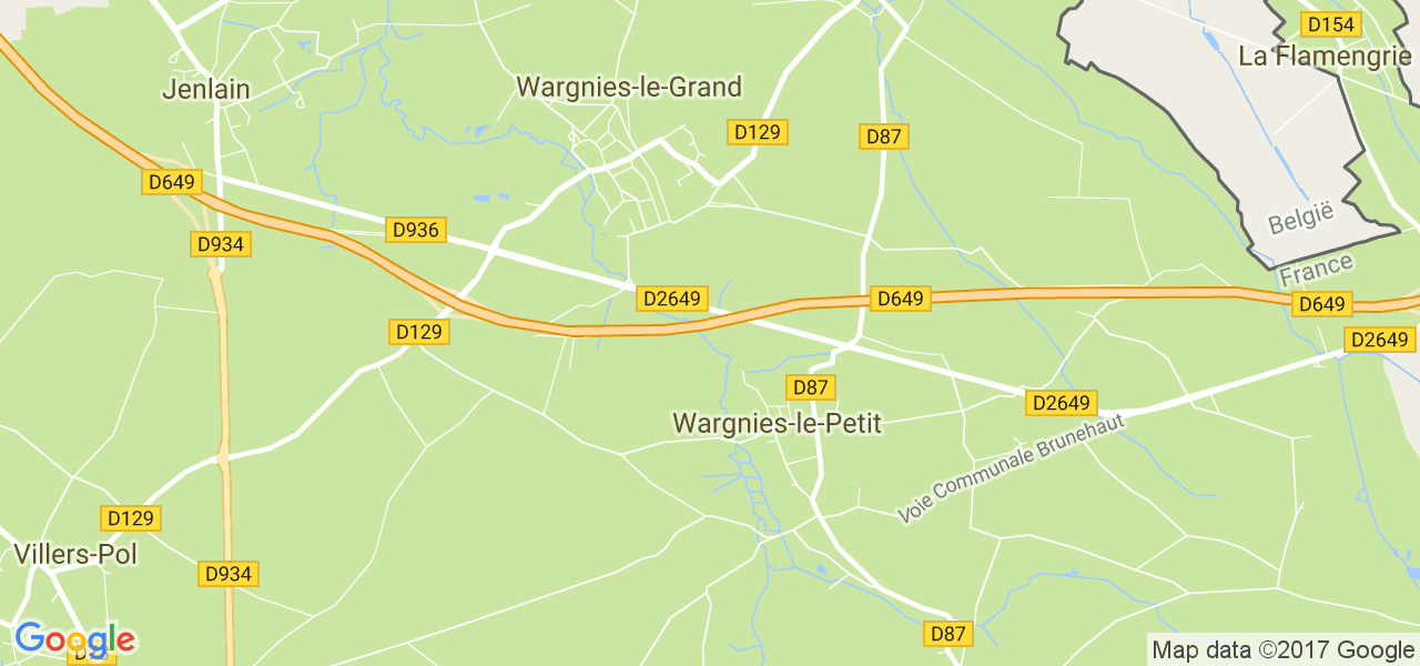 map de la ville de Wargnies-le-Petit