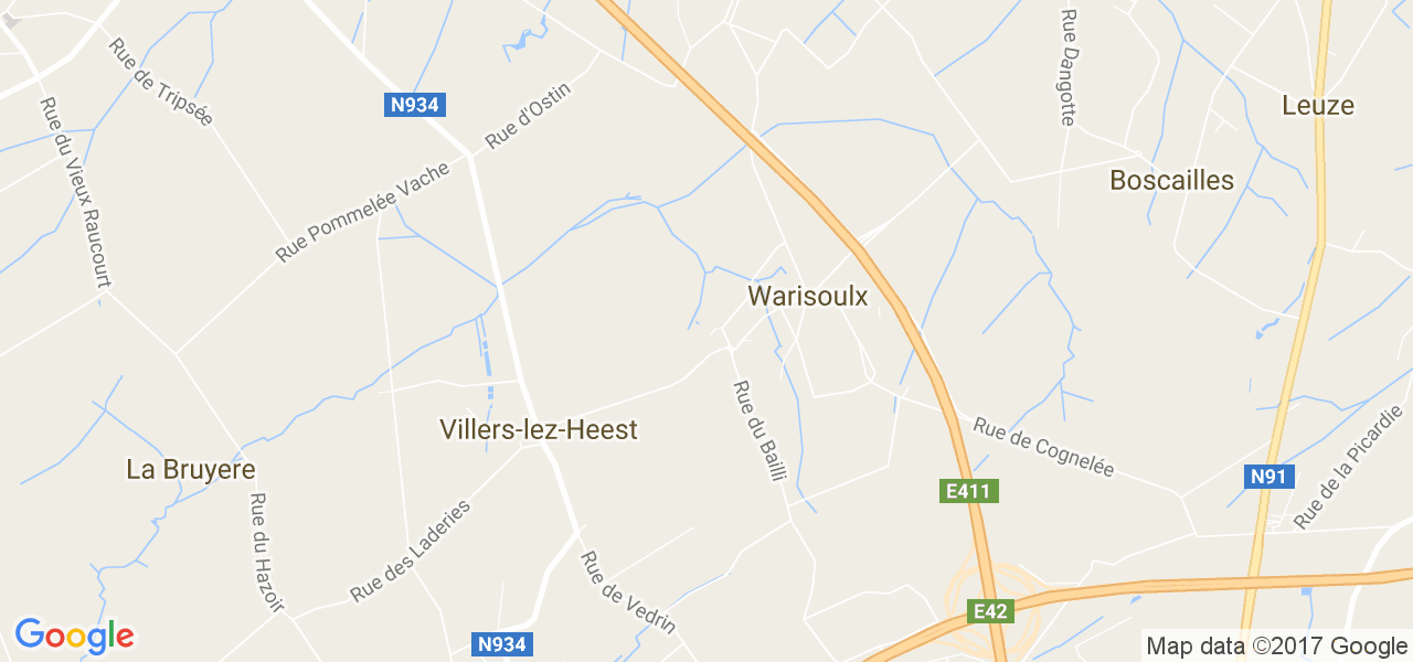 map de la ville de Warisoulx