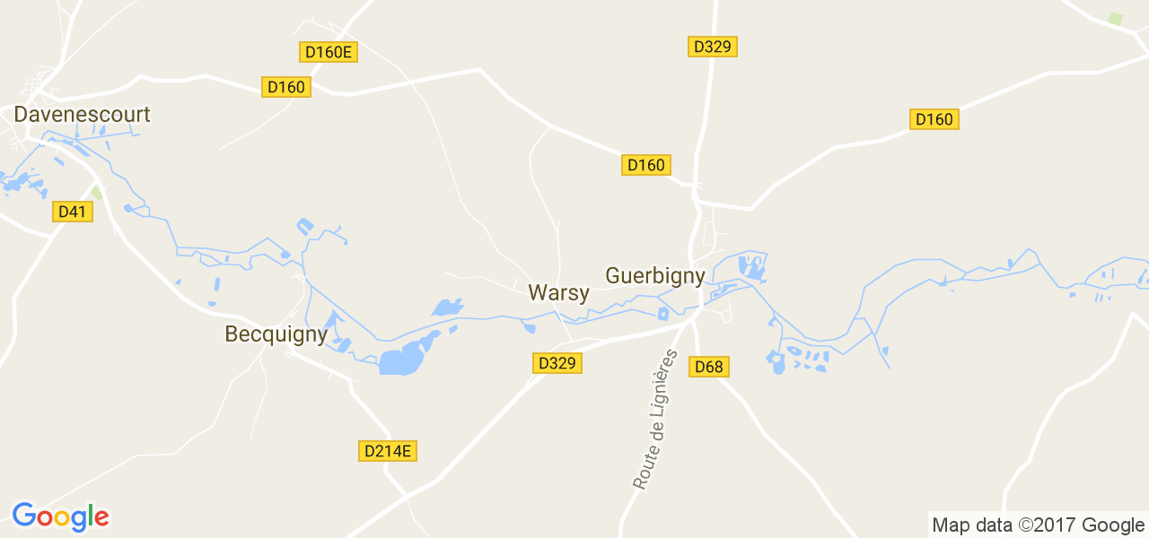 map de la ville de Warsy