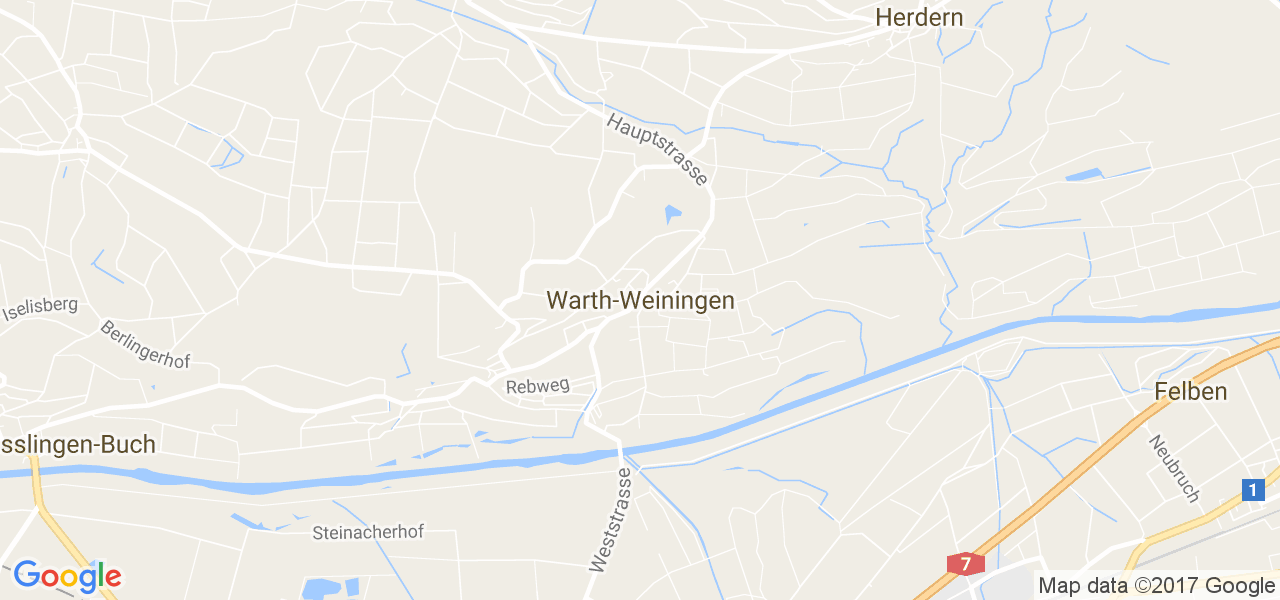 map de la ville de Warth-Weiningen