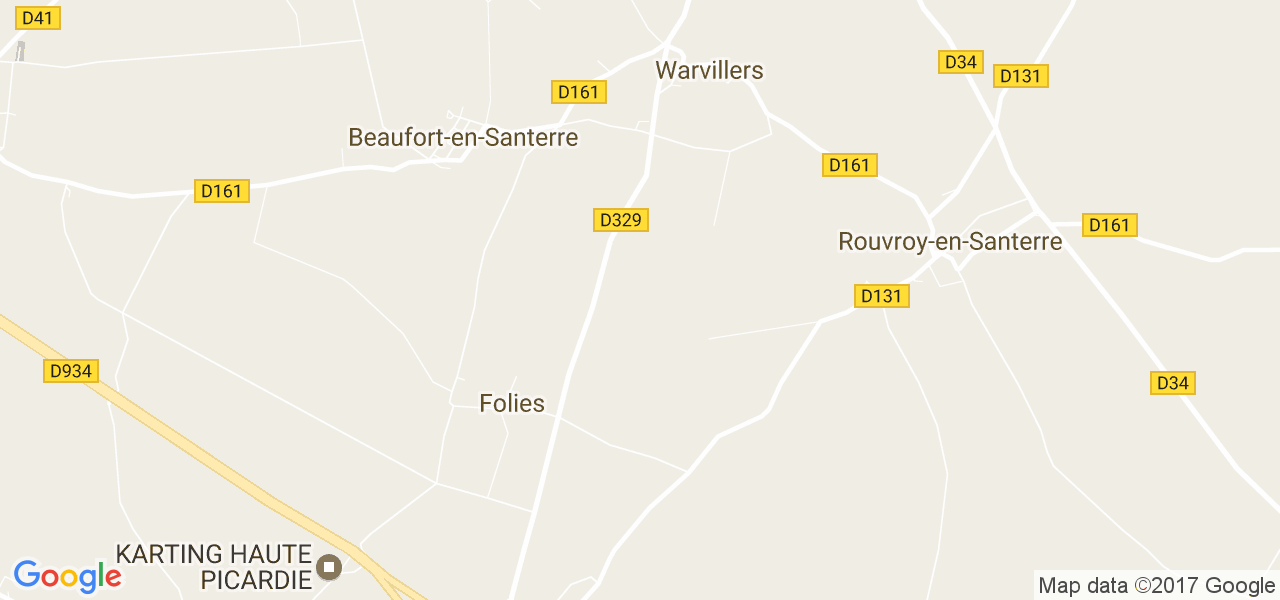 map de la ville de Warvillers