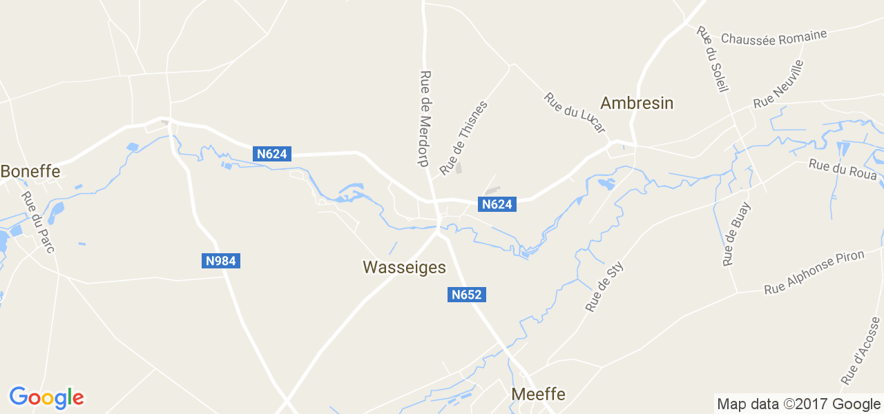 map de la ville de Wasseiges