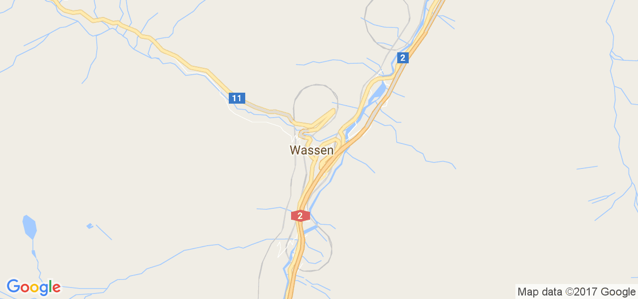 map de la ville de Wassen