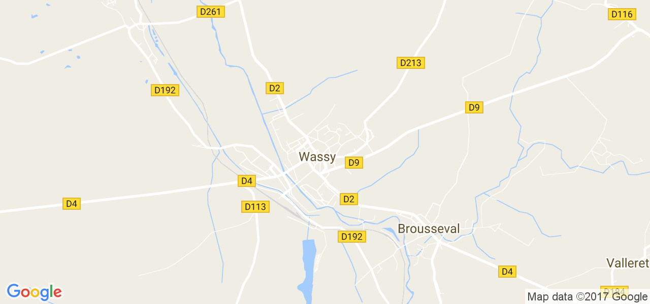 map de la ville de Wassy