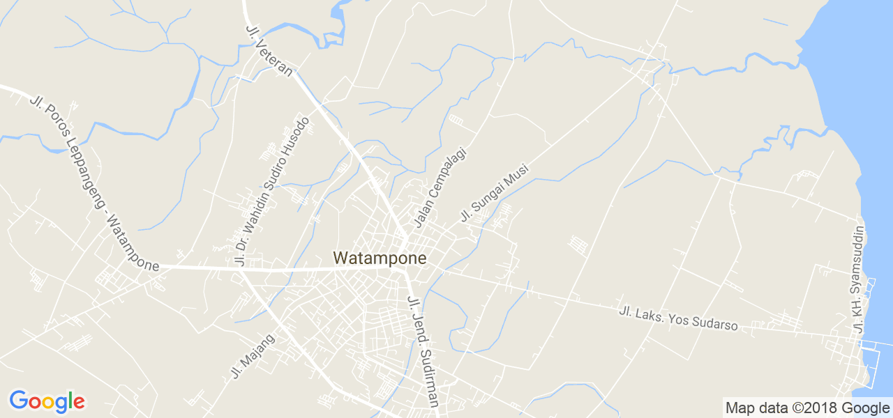 map of the city of Watampone