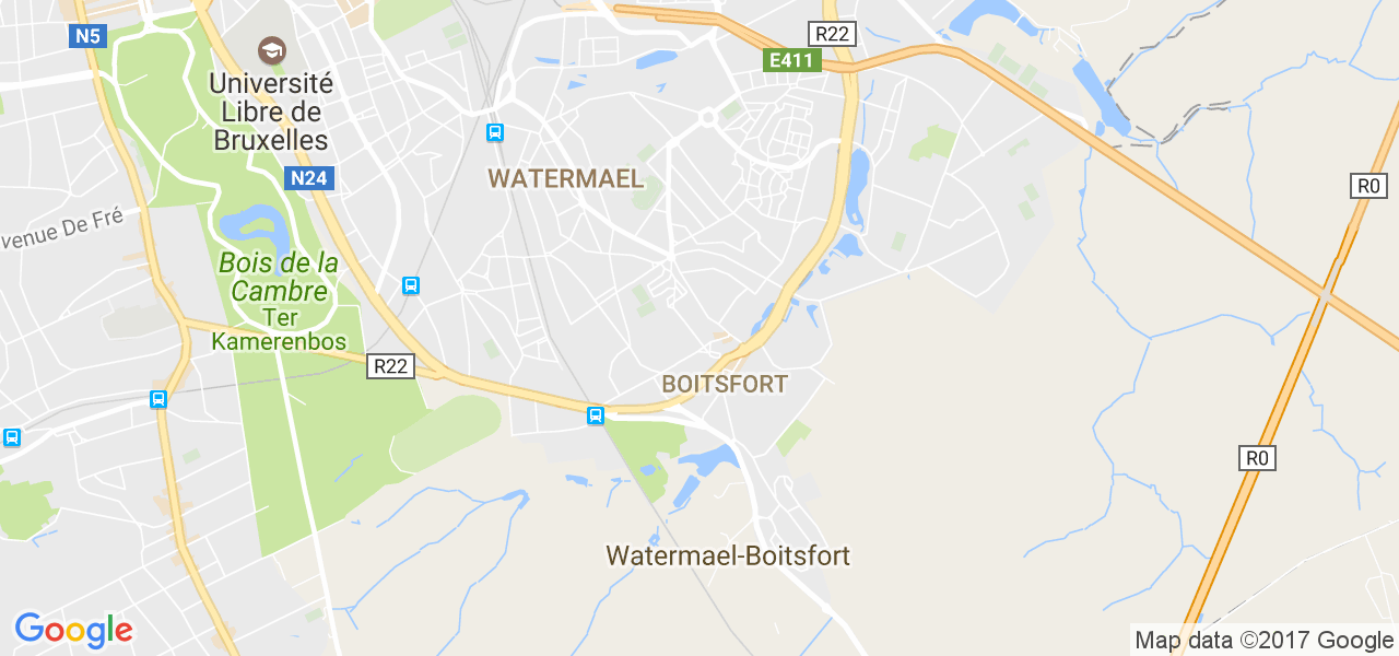 map de la ville de Watermael-Boitsfort