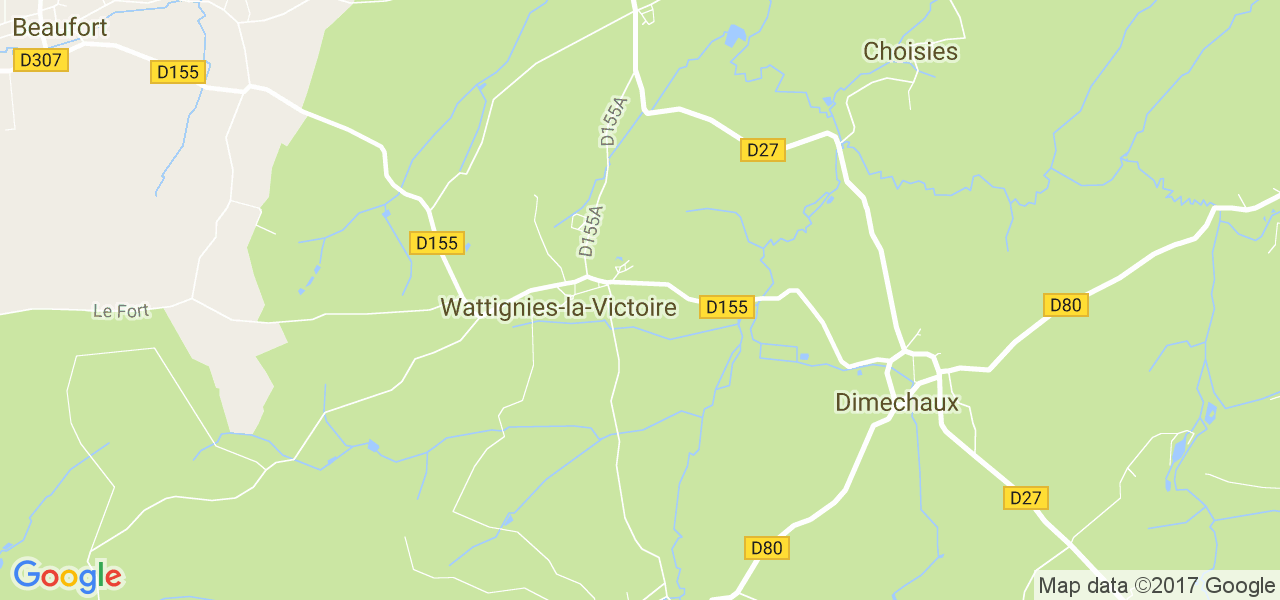 map de la ville de Wattignies-la-Victoire