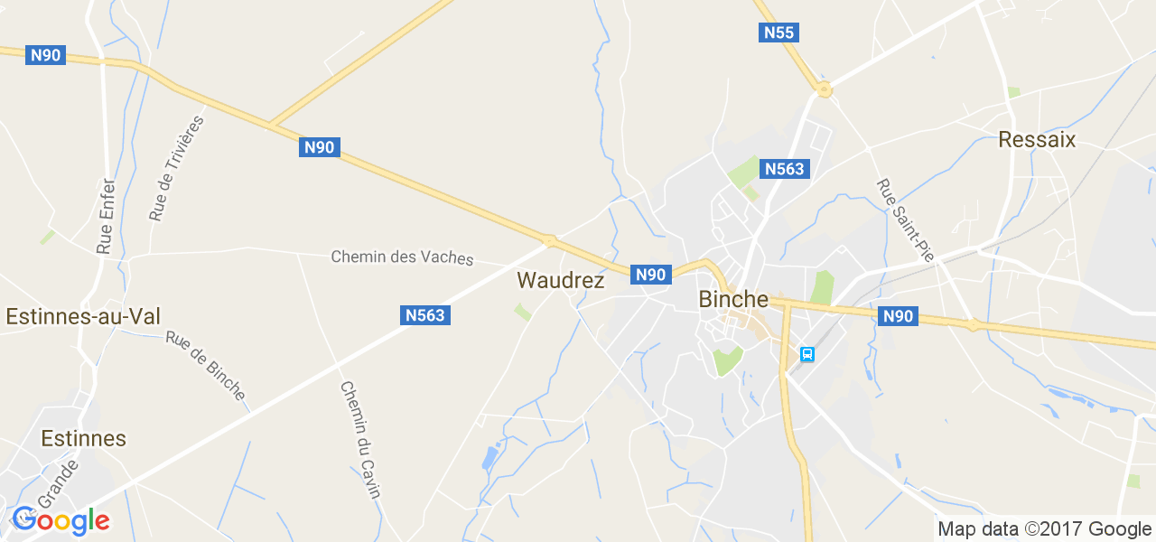 map de la ville de Waudrez