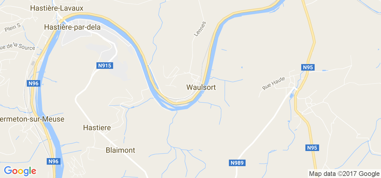 map de la ville de Waulsort