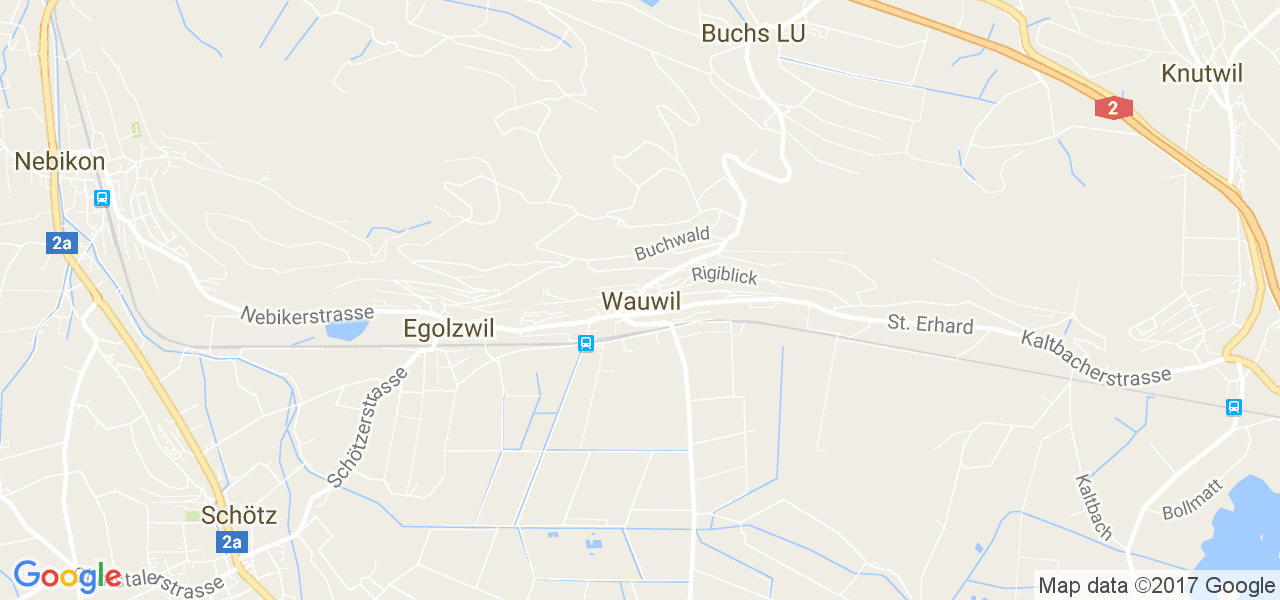 map de la ville de Wauwil