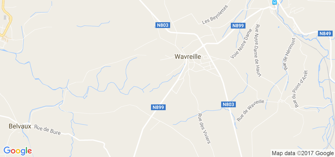 map de la ville de Wavreille