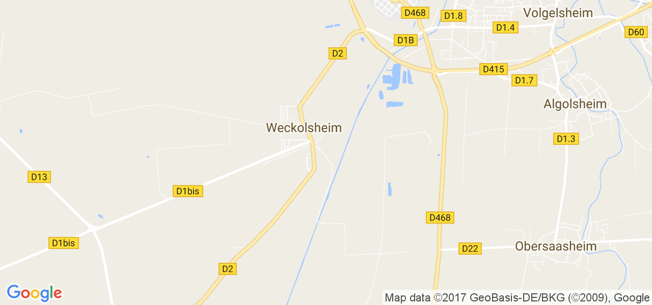 map de la ville de Weckolsheim