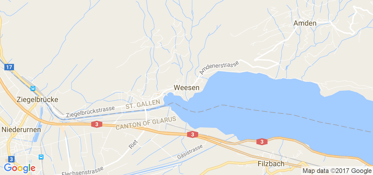 map de la ville de Weesen