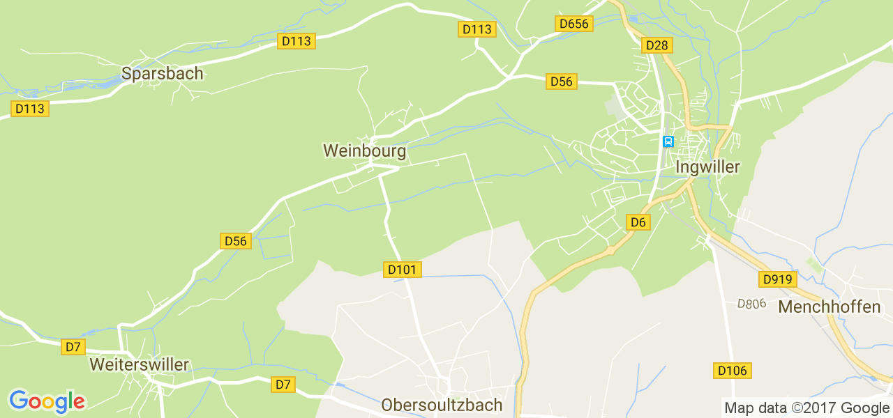 map de la ville de Weinbourg