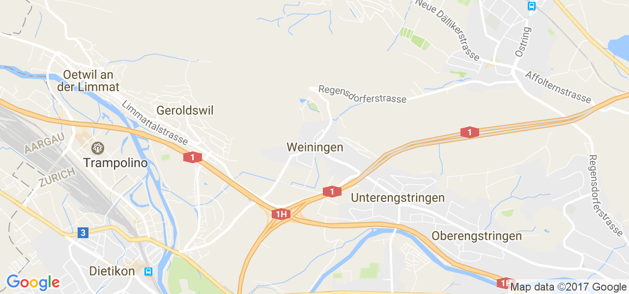 map de la ville de Weiningen