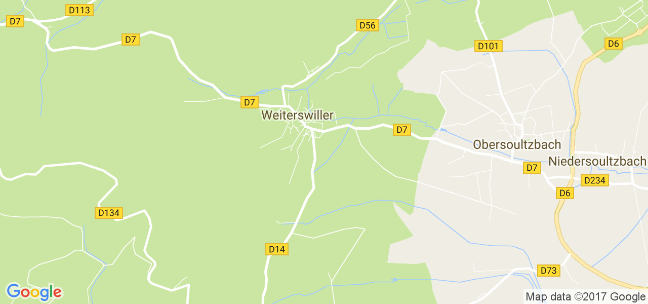 map de la ville de Weiterswiller