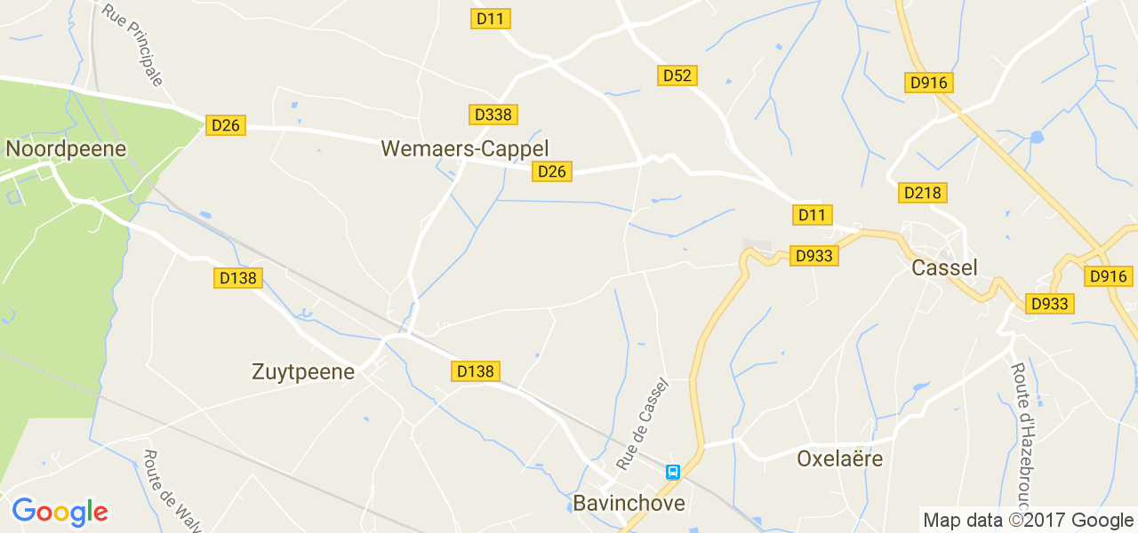 map de la ville de Wemaers-Cappel