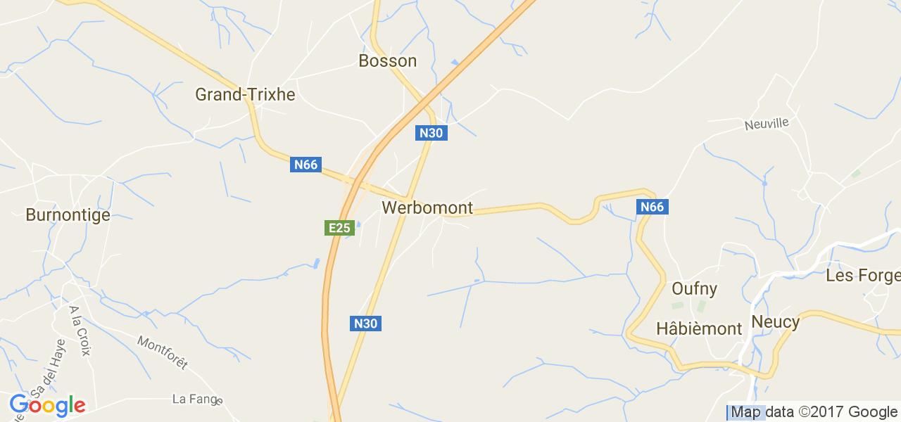 map de la ville de Werbomont