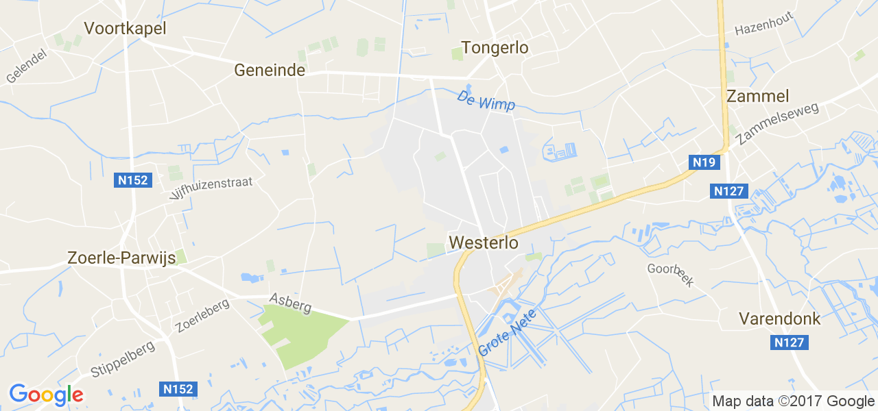 map de la ville de Westerlo