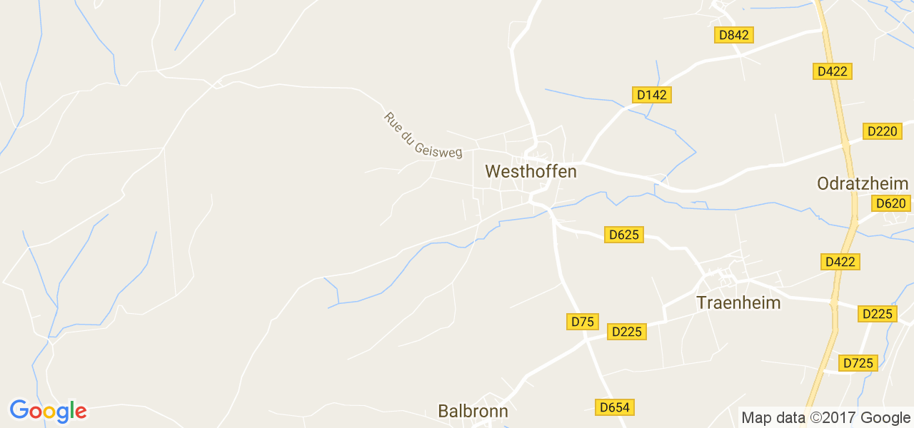 map de la ville de Westhoffen